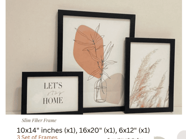 3 set Home Mixt set up fiber frames 10x14 inches (1), 16x20 inches (1), 8x12 inches (1)