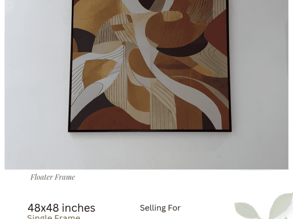 48x48 inches Floater frame (Echoes in Earth Tones)