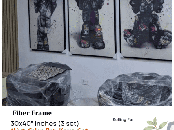 3 set Mixt Color Pop Kaws (30x40 inches fiber frame)