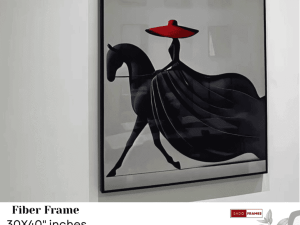midnight elegant rider (30x40 inches fiber frame)
