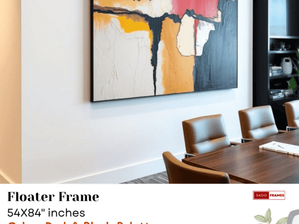 Ochre Red & Black Palette (54x84 inches) Original Painting with floater