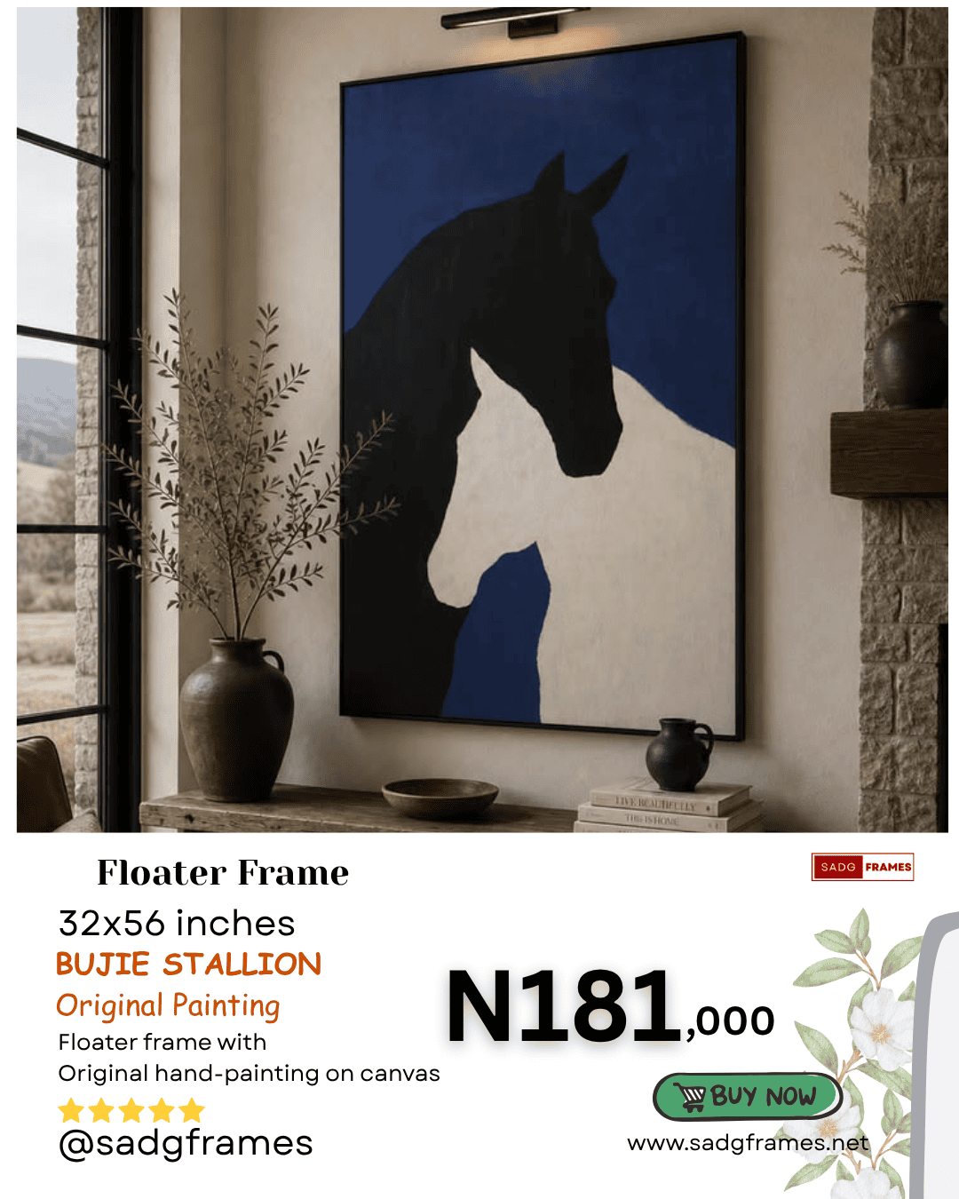 Bujie Stallion (32x52 inches) Original Painting